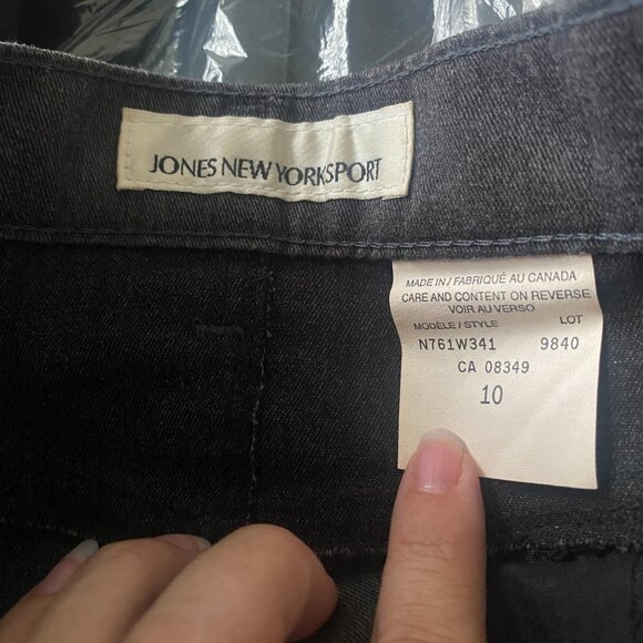 Jones New York Sport Dark Grey Denim Straight Maxi Skirt Size 10 - Picture 5 of 6
